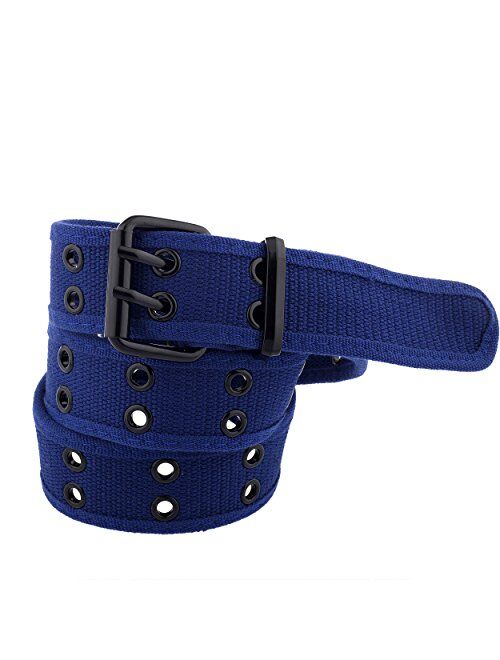 Unisex Two-Hole Canvas Adjustable Belt - Available in 14 Colors