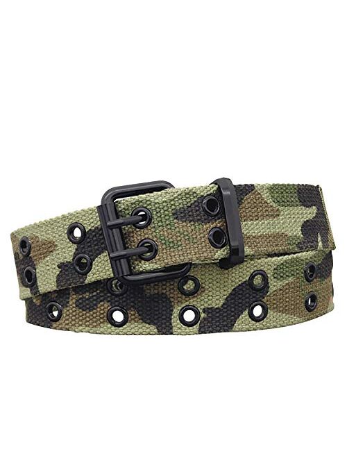 Unisex Two-Hole Canvas Adjustable Belt - Available in 14 Colors