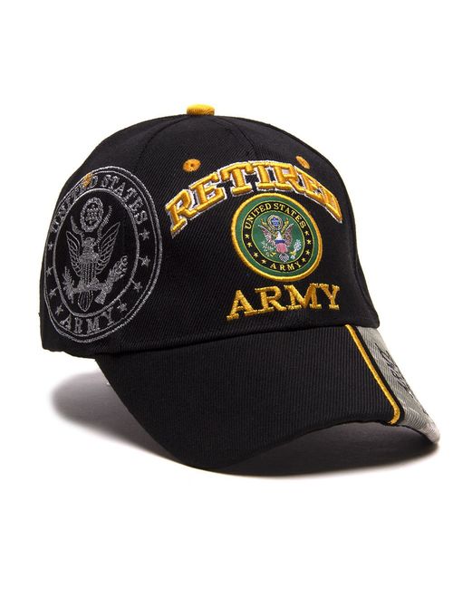 United States Army Retired Shadow Adjustable Cap - Black