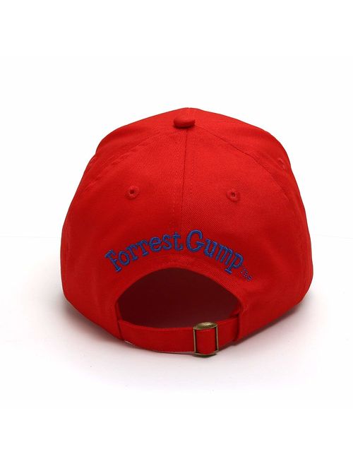 WYKBPX Adjustable Bubba Gump Baseball Cap Shrimp Co. Embroidered Bend Brimmed Hat (Red)