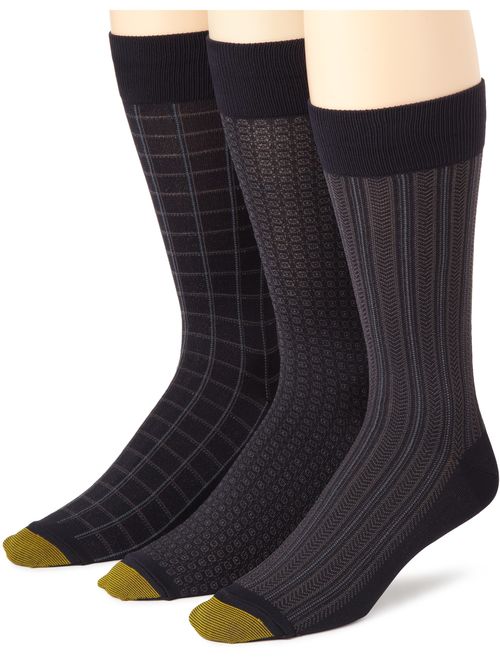 Gold Toe Men's Crew Fashion Patterned Dress Sock