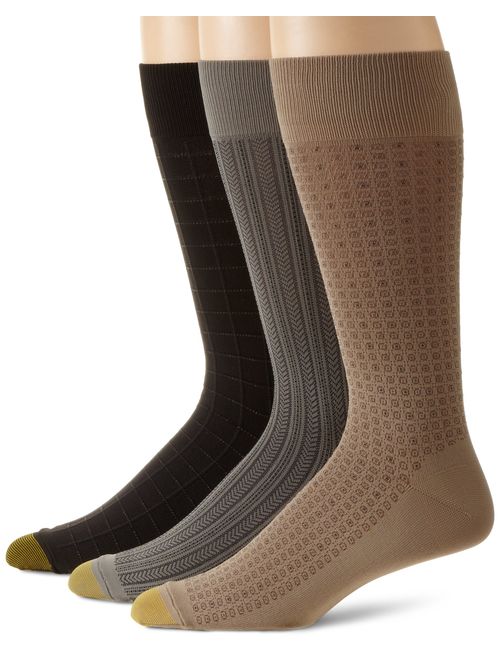 Gold Toe Men's Crew Fashion Patterned Dress Sock