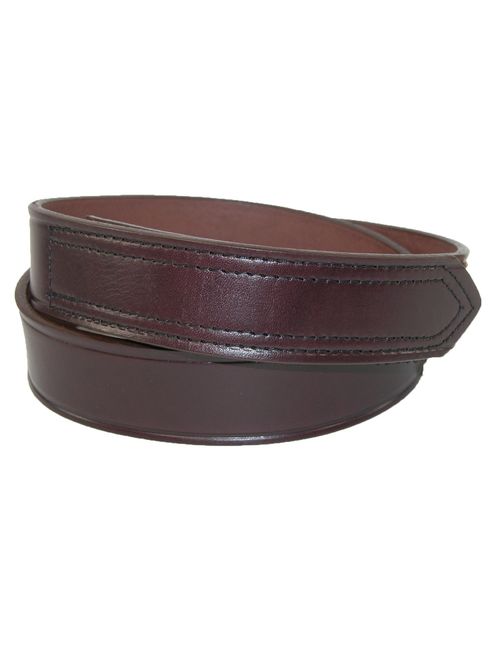 Boston Leather Mens Leather 1 3/8 inch hook and loop No Scratch Work Belt