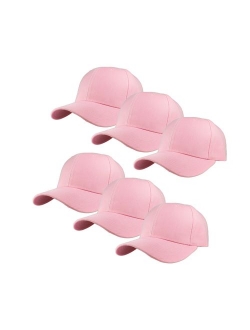 Gelante Plain Blank Baseball Caps Adjustable Back Strap Wholesale Lot 6 Pack