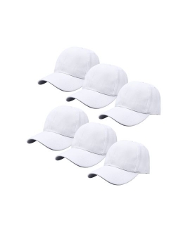 Gelante Plain Blank Baseball Caps Adjustable Back Strap Wholesale Lot 6 Pack