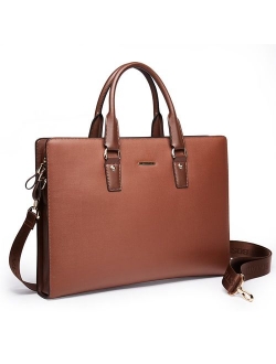 Leather Lawyers Briefcase Laptop Business Slim Bags for Men & Women