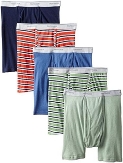 Men's Stripe/Solid Assorted Boxer Briefs(Pack of 4)