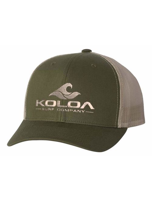 Koloa Surf Wave Logo Old School Curved Bill Mesh Snapback Hats