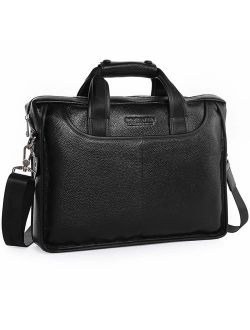 Leather Briefcase Laptop Handbag Messenger Business Bags for Men