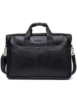 Leather Briefcase Laptop Handbag Messenger Business Bags for Men