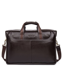 Leather Briefcase Laptop Handbag Messenger Business Bags for Men