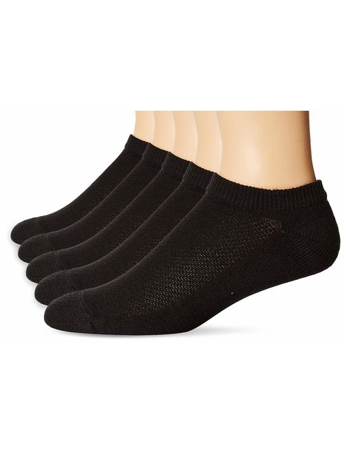 Hanes Ultimate Men's 5-Pack FreshIQ X-Temp No-Show Socks, Black, Shoe Size: 6-12