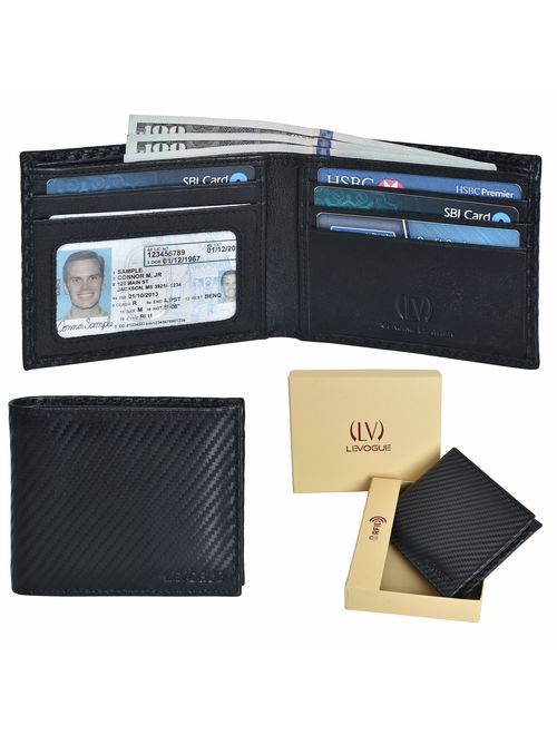 Genuine Leather RFID Blocking Handmade Bifold Wallet for Men - Slim Mens Wallet