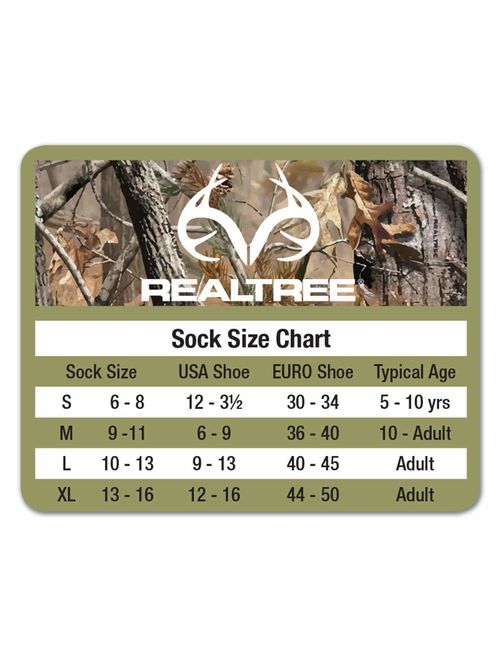 RealTree Ultra-Dri Eliminishield All Season Tall Boot Socks, 1 Pair