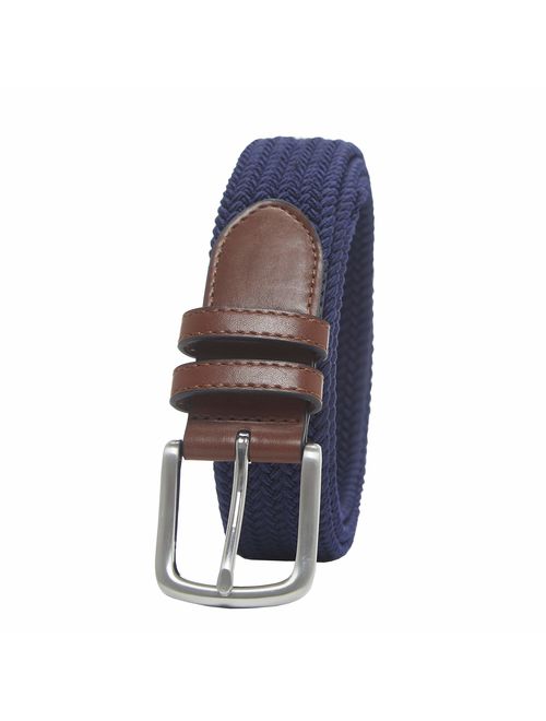 Amazon Essentials Men's Polyester Stretch Woven Braid Belt