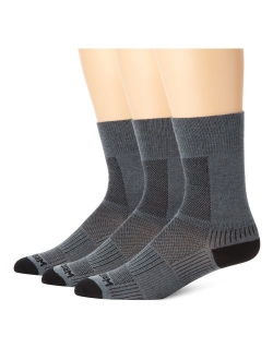 Wrightsock Men's Coolmesh II Crew 3 Pack Socks