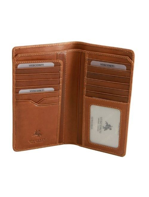 Visconti VCN-20 Secure RFID Blocking Leather Bifold Tall Slim Travel Checkbook Wallet [NEW 2016]