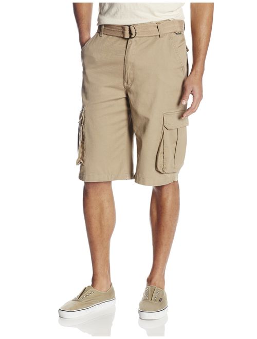 Akademiks Men's Camper Belted Cargo Short