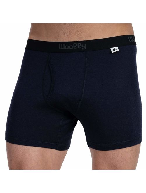 Woolly Clothing Men's Merino Wool Boxer Brief - Everyday Weight - Wicking Breathable Anti-Odor