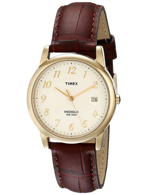 Timex Men's Easy Reader Date Leather Strap Watch