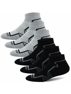 BERING Men's Performance Ankle Athletic Running Socks (6 Pack)