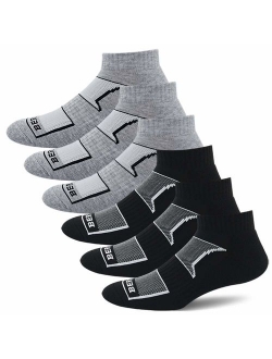 BERING Men's Performance Ankle Athletic Running Socks (6 Pack)