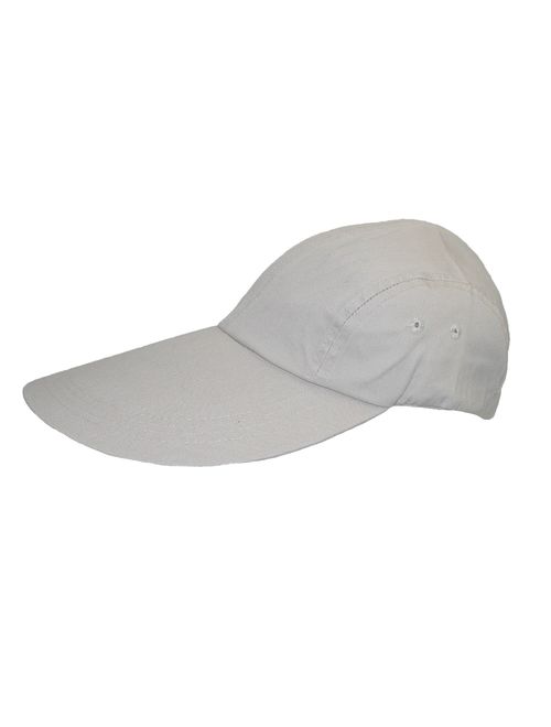 CTM Cotton Long 5 Inch Bill Visor Baseball Cap