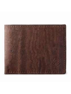 Corkor Cork Wallet for Men, Vegan Cruelty Free Non Leather, Bi-fold for Cards Cash