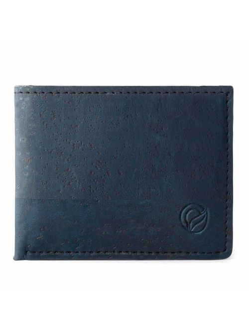 Corkor Cork Wallet for Men, Vegan Cruelty Free Non Leather, Bi-fold for Cards Cash