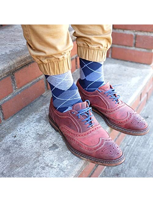 Falari Men Colorful Funny Novelty Crazy Combed Casual Dress Socks