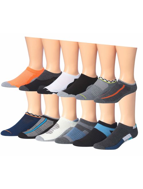 James Fiallo Men's 12 Pairs Low Cut Athletic Sport Peformance Socks