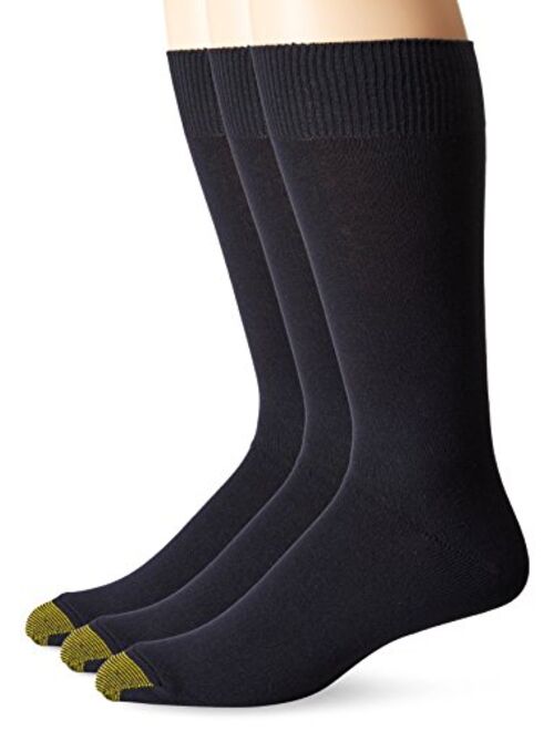 Gold Toe Men's 3-Pack Micro Flat Knit Crew Socks