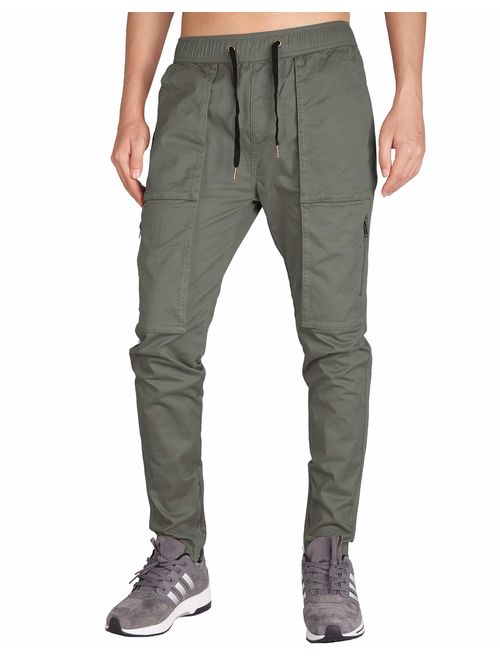 ITALY MORN Men's Tapered Cargo Pants Casual Military Work