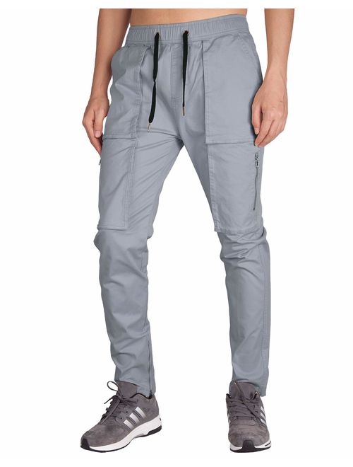 ITALY MORN Men's Tapered Cargo Pants Casual Military Work