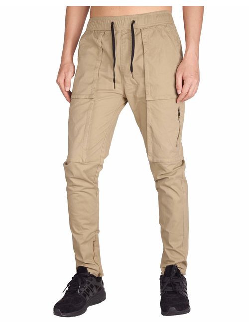 ITALY MORN Men's Tapered Cargo Pants Casual Military Work