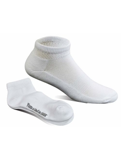 Yomandamor Mens Cotton Diabetic Low Cut Socks with Seamless Toe,5 Pairs