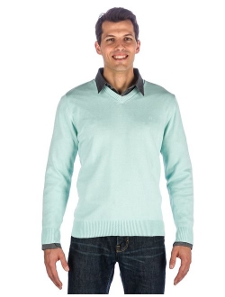 Noble Mount Men's 100% Cotton V-Neck Essential Sweater