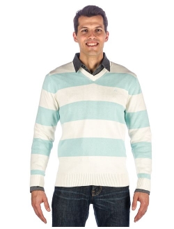 Noble Mount Men's 100% Cotton V-Neck Essential Sweater