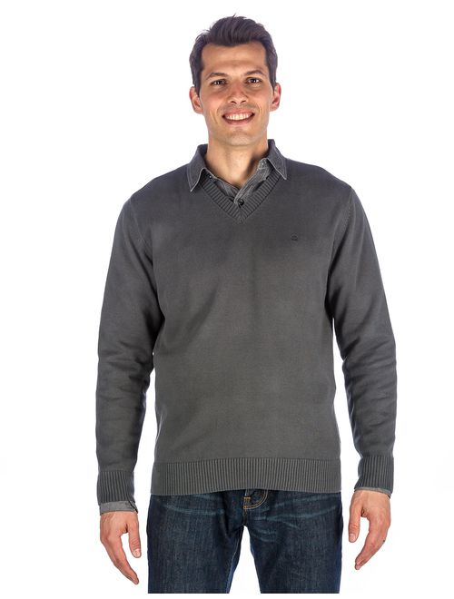 Noble Mount Men's 100% Cotton V-Neck Essential Sweater