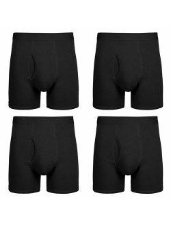 Natural Feelings Boxer Briefs Cotton Men's Underwear Boxer Briefs Underwear Men Pack Fly Front with Pouch