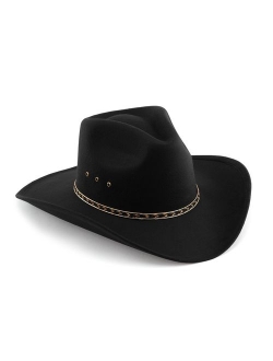 Western Pinch Front Faux Felt Cowboy Hat
