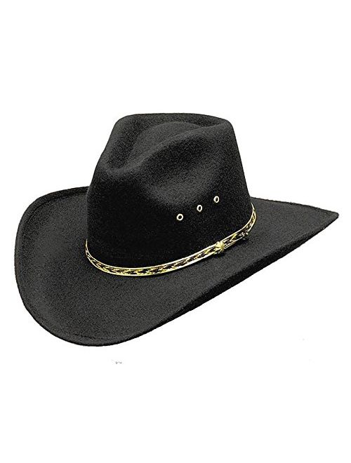 Western Pinch Front Faux Felt Cowboy Hat