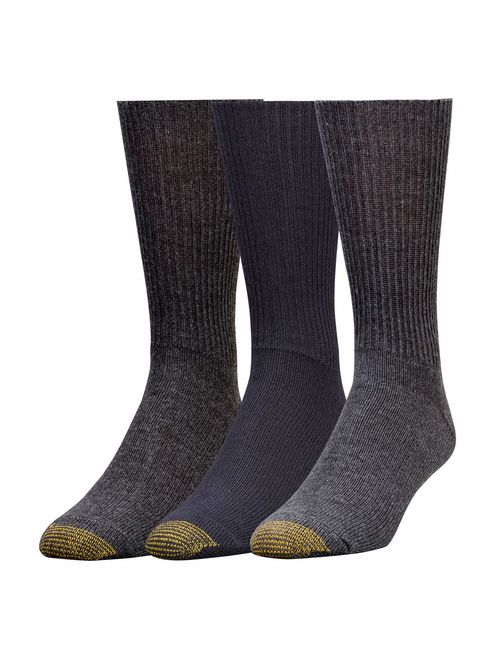Gold Toe Men's Fluffies Crew Socks, 3 Pairs