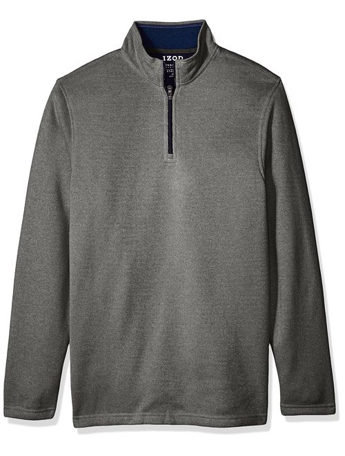 IZOD Men's Big and Tall Premium Essentials Spectator Quarter Zip Fleece Pullover