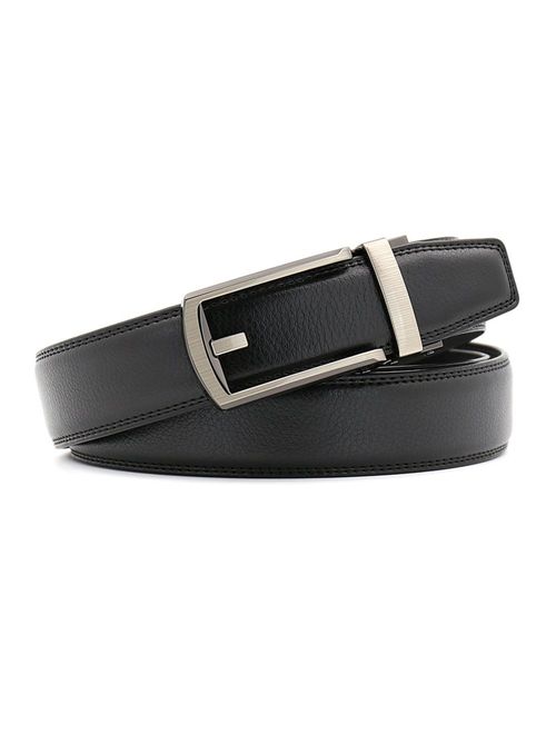 Chemstar Men's Dress Comfort Genuine Click BeltAdjustable Leather Belt 27-46"