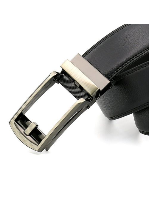 Chemstar Men's Dress Comfort Genuine Click BeltAdjustable Leather Belt 27-46"