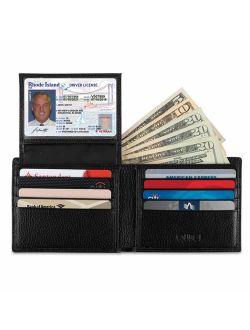 Wallet for Men-Genuine Leather RFID Blocking Slim Bifold Stylish With ID Window