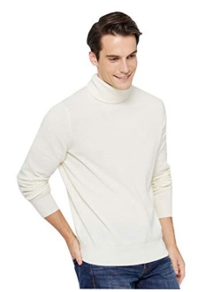 State Cashmere Men's Classic Turtleneck Sweater 100% Pure Cashmere Long Sleeve Pullover