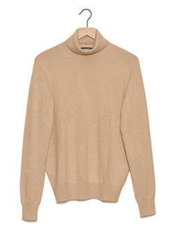 State Cashmere Men's Classic Turtleneck Sweater 100% Pure Cashmere Long Sleeve Pullover