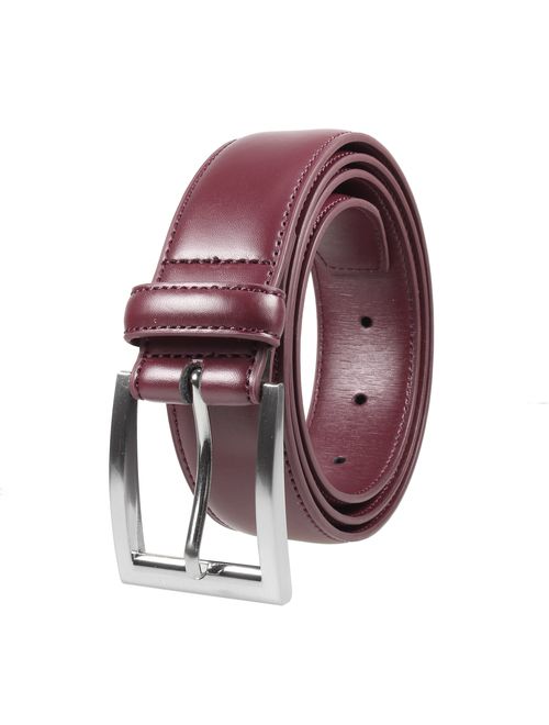 Gelante Men's Classic Dress Leather Belt Black & Brown Color